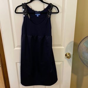 NWT Simply Vera, Vera Wang size 6 navy and black dress with large sequins